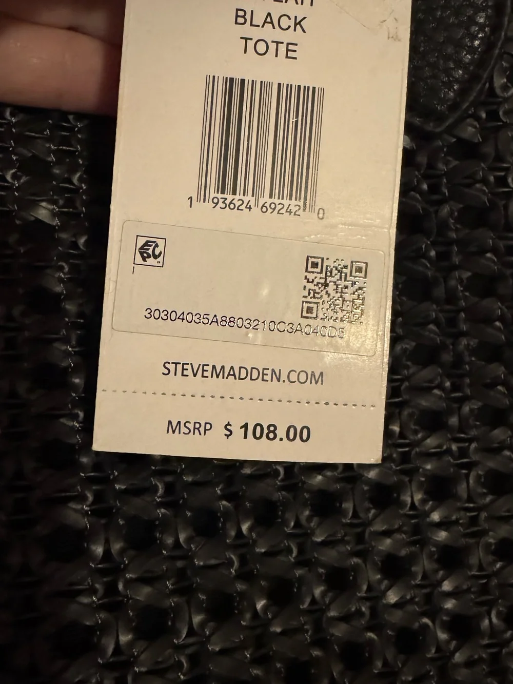 NWT Steve Madden Black BLYLAH Tote w/Matching Wristlet & Tassel - Picture 12 of 12